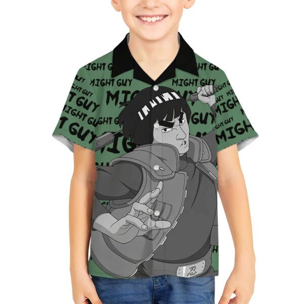 Might Guy Style Manga Hawaiian Shirt 5.jpg