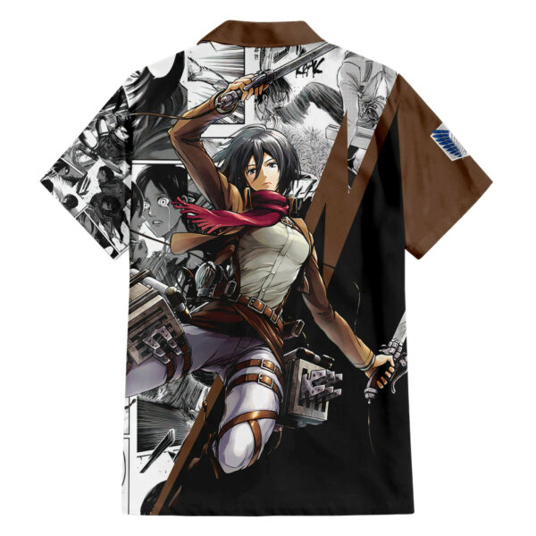 Mikasa Ackerman Manga Style Hawaiian Shirt 2.jpg