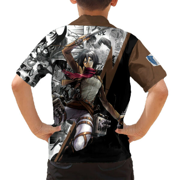 Mikasa Ackerman Manga Style Hawaiian Shirt 6.jpg