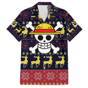 Monbkey D Luffy Straw Hat One Piece Hawaiian Shirt Anime Mix Christmas 1.jpg