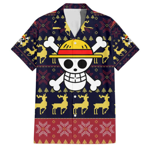 Monbkey D Luffy Straw Hat One Piece Hawaiian Shirt Anime Mix Christmas 1.jpg