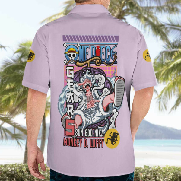 Monkey D Luffy Gear 5 And Demon Fruit Nika One Piece Hawaiian Shirt Anime 4.jpg
