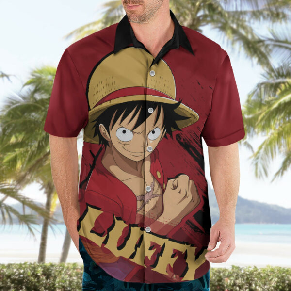 Monkey D Luffy One Piece Anime Hawaiian Shirt 3.jpg