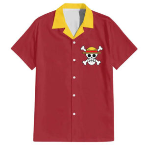 Monkey D Luffy One Piece Hawaiian Shirt Anime Uniform 1.jpg