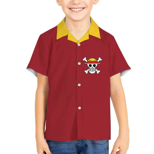 Monkey D Luffy One Piece Hawaiian Shirt Anime Uniform 5.jpg