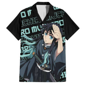 Muichiro Tokito Demon Slayer Hawaiian Shirt Anime Mix Pattern 1.jpg