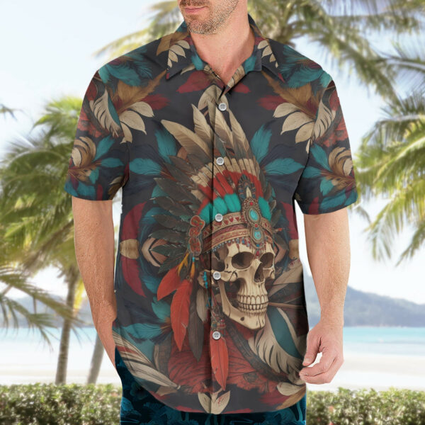 Native American Skull Hawaiian Shirt Native Merican Spirit Of Freedom 3.jpg