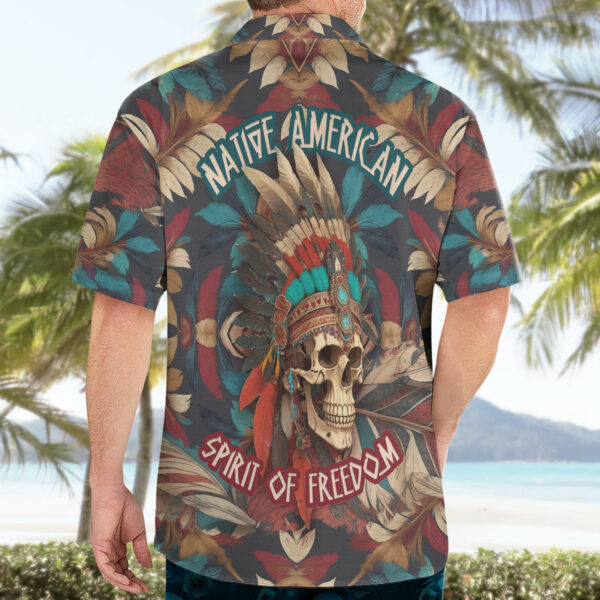 Native American Skull Hawaiian Shirt Native Merican Spirit Of Freedom 4.jpg
