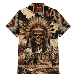 Native American Skull Hawaiian Shirt with Tribal Prints 1.jpg