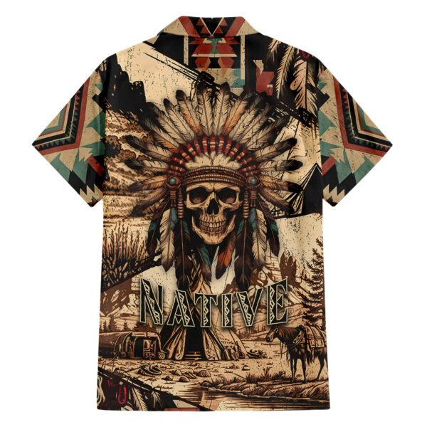 Native American Skull Hawaiian Shirt with Tribal Prints 1.jpg
