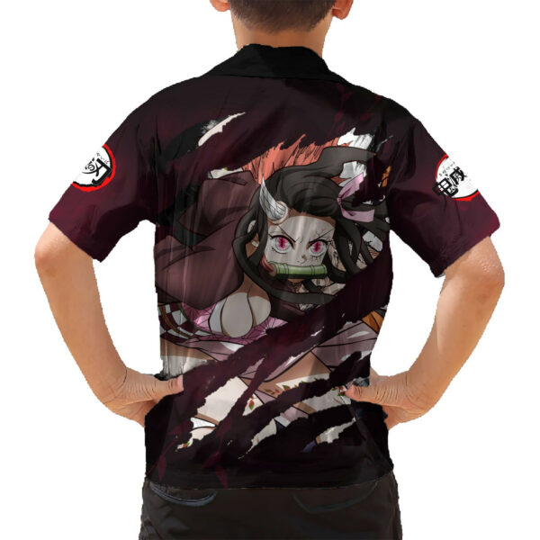 Nezuko Fighting Anime Hawaiian Shirt 6.jpg