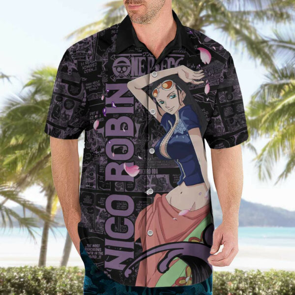 Nico Robin One Piece Hawaiian Shirt Pattern Manga Mix Anime 3.jpg