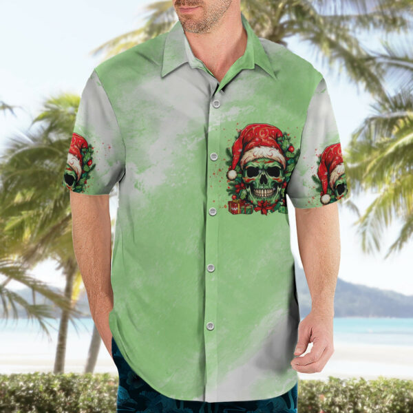 On The Naughty List Skull Christmas Hawaiian Shirt 3.jpg