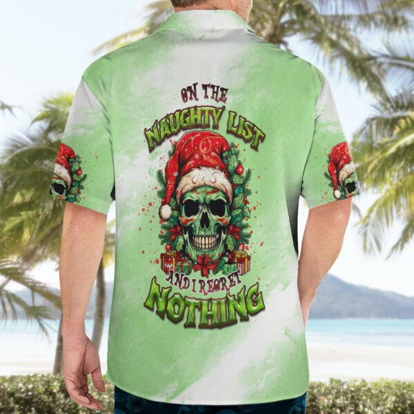 On The Naughty List Skull Christmas Hawaiian Shirt 4.jpg