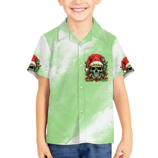On The Naughty List Skull Christmas Hawaiian Shirt 5.jpg