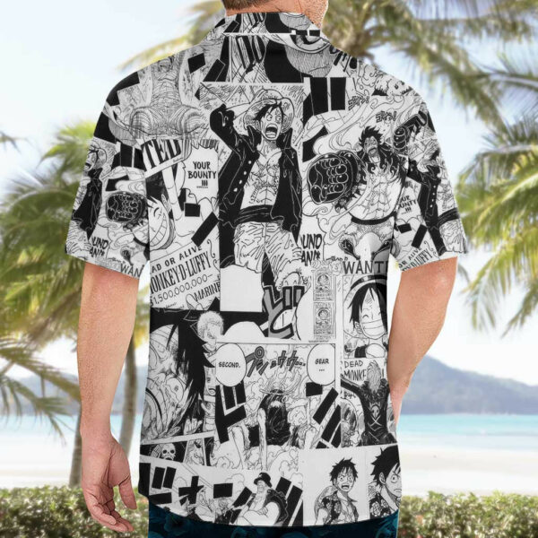One Piece Blazing Force Luffy Hawaiian Shirt Anime Mix Manga 4.jpg
