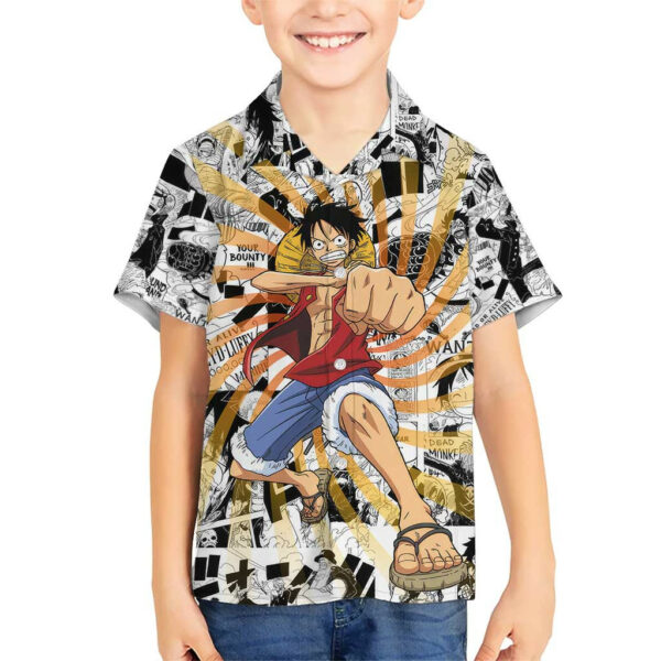 One Piece Blazing Force Luffy Hawaiian Shirt Anime Mix Manga 5.jpg