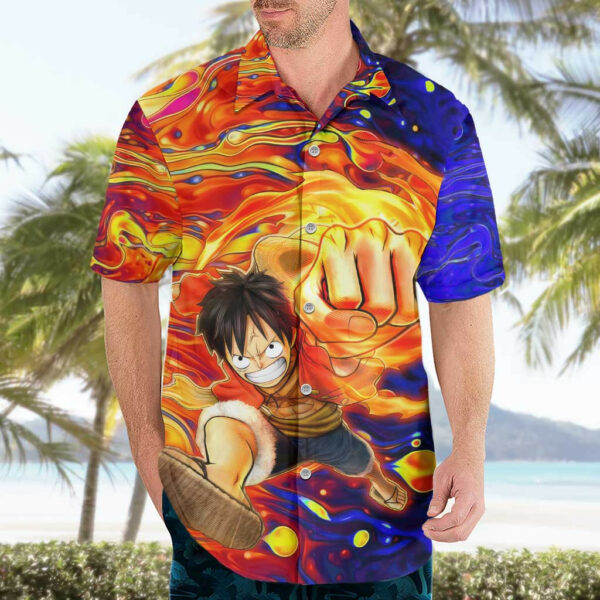 One Piece Trippy Luffy Hawaiian Shirt Anime Mid Trippy 3.jpg