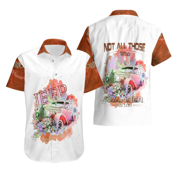 Orange Jeep Galaxy Hawaiian Shirt Not All Those Who Wander Are Lost 3.jpg