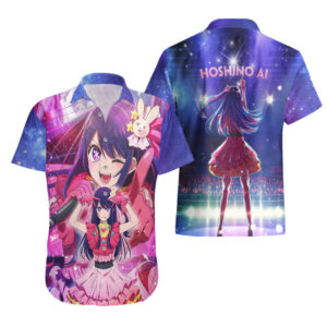 Oshi no Ko Anime Hawaiian Shirt Hoshino Ai On Stage 1.jpg