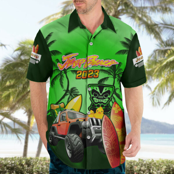 Personalised Green Jeep Beach 2023 Hawaiian Shirt Happy 20th Anniversary 4.jpg