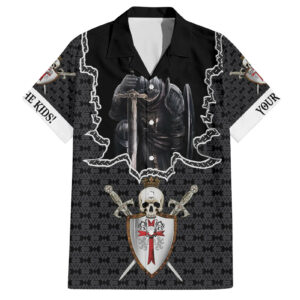 Personalised Knights Templar Warrior Skull Hawaiian Shirt 1.jpg