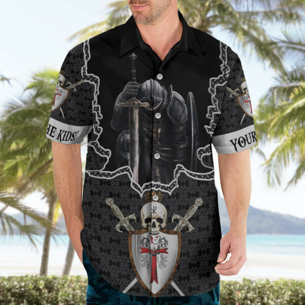 Personalised Knights Templar Warrior Skull Hawaiian Shirt 3.jpg