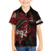 Personalised Native American Chief Skull Hawaiian Shirt Rose Skull 5.jpg