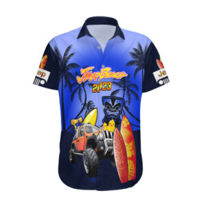 Personalised Navy Blue Jeep Beach 2023 Hawaiian Shirt Happy 20th Anniversary 1.jpg