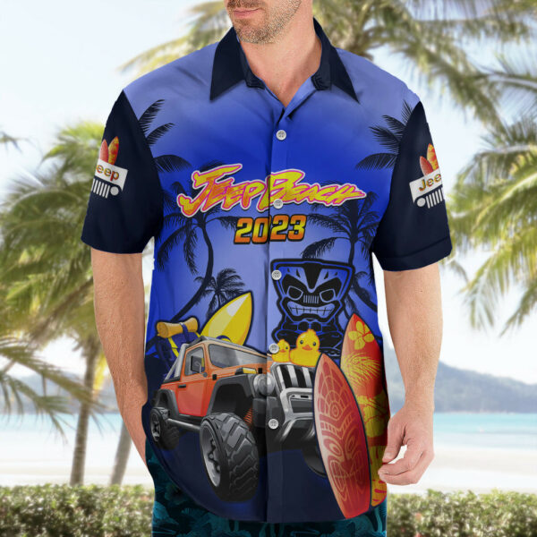 Personalised Navy Blue Jeep Beach 2023 Hawaiian Shirt Happy 20th Anniversary 4.jpg