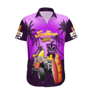 Personalised Purple Jeep Beach 2023 Hawaiian Shirt Happy 20th Anniversary 1.jpg