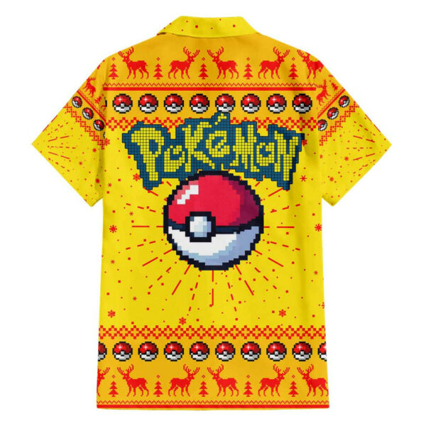 Pikachu Poke Hawaiian Shirt Anime Pixel Christma Pattern 2.jpg