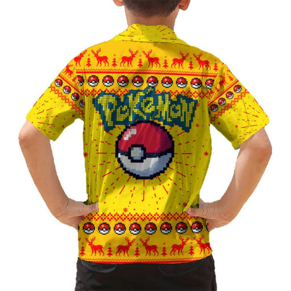 Pikachu Poke Hawaiian Shirt Anime Pixel Christma Pattern 6.jpg