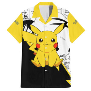 Pikachu Pokemon Anime Mix Manga Hawaiian Shirt 1.jpg