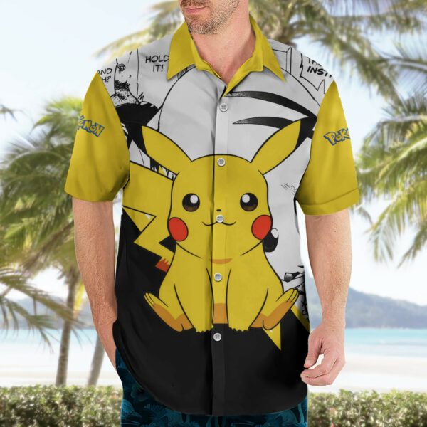 Pikachu Pokemon Anime Mix Manga Hawaiian Shirt 3.jpg