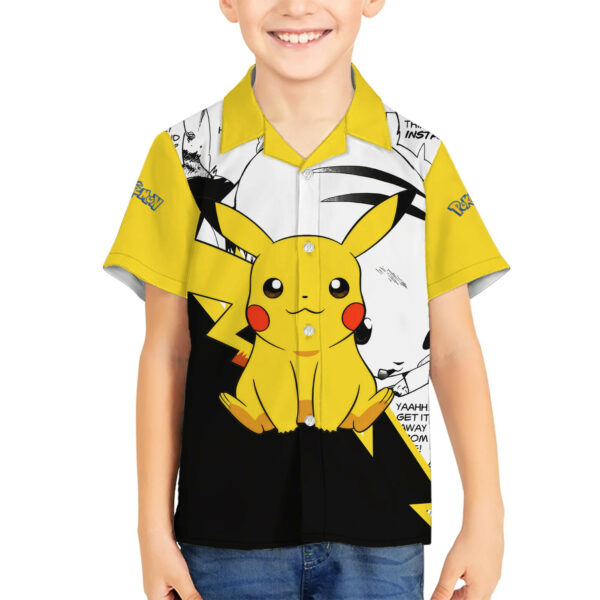 Pikachu Pokemon Anime Mix Manga Hawaiian Shirt 5.jpg