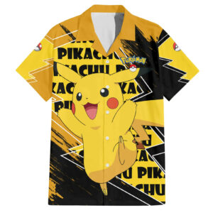 Pikachu Pokemon Hawaiian Shirt Grunge Pattern 1.jpg