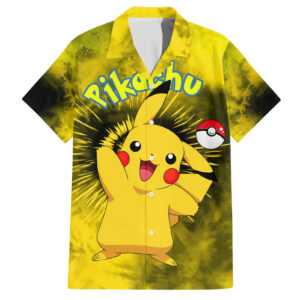Pikachu Tie Dye Anime Hawaiian Shirt 1.jpg