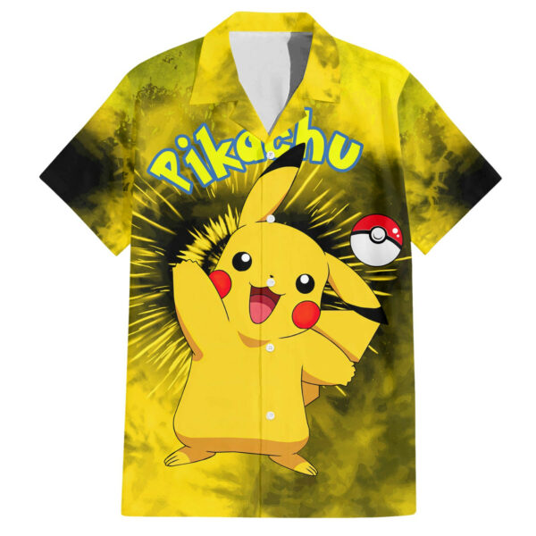 Pikachu Tie Dye Anime Hawaiian Shirt 1.jpg