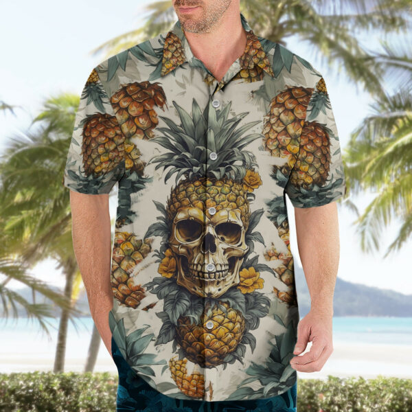 Pineapple Skull Hawaiian Shirt Summer Paradise 3.jpg