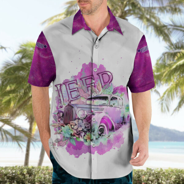 Pink Jeep Galaxy Hawaiian Shirt Not All Those Who Wander Are Lost 4.jpg