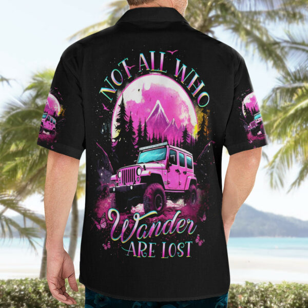 Pink Jeep Hawaiian Shirt Not All Who Wander Are Lost 4.jpg