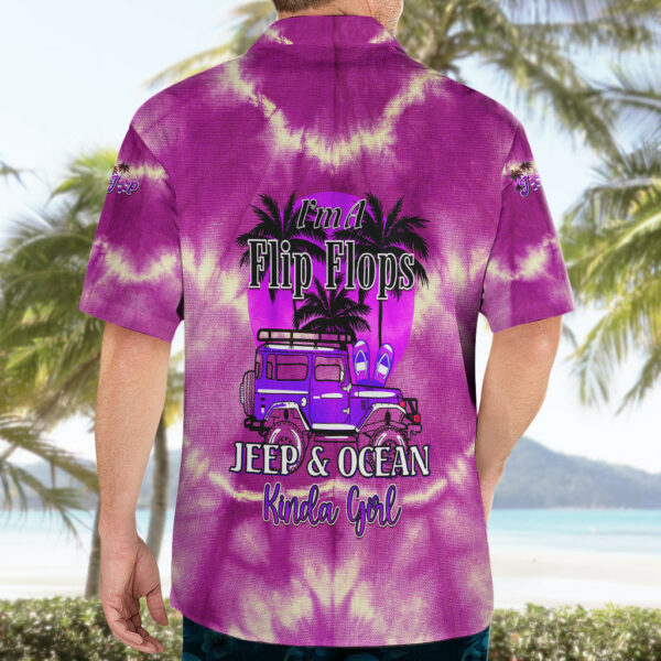 Pink Jeep Tie Dye Hawaiian Shirt Im A Flip Flops Jeep And Ocean Kinda Girl Ver02 5.jpg