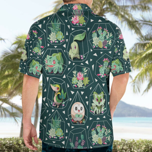 Pokemon Anime Hawaiian Shirt Grass Type Succulents Terrarium Pattern 4.jpg