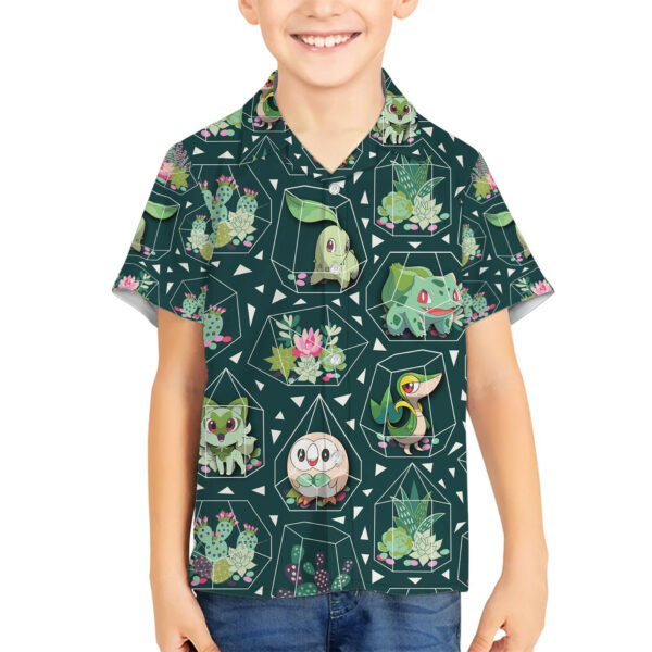 Pokemon Anime Hawaiian Shirt Grass Type Succulents Terrarium Pattern 5.jpg