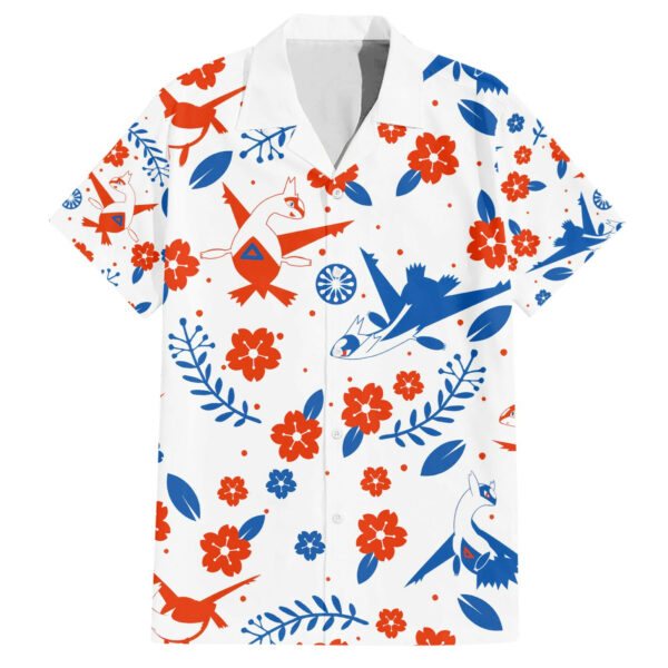 Pokemon Latios Latias Anime Hawaiian Shirt Seamless Floral 1.jpg