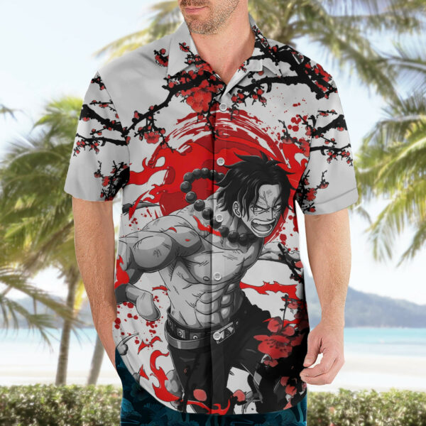 Portgas D Ace Japan Style One Piece Anime Hawaiian Shirt 3.jpg