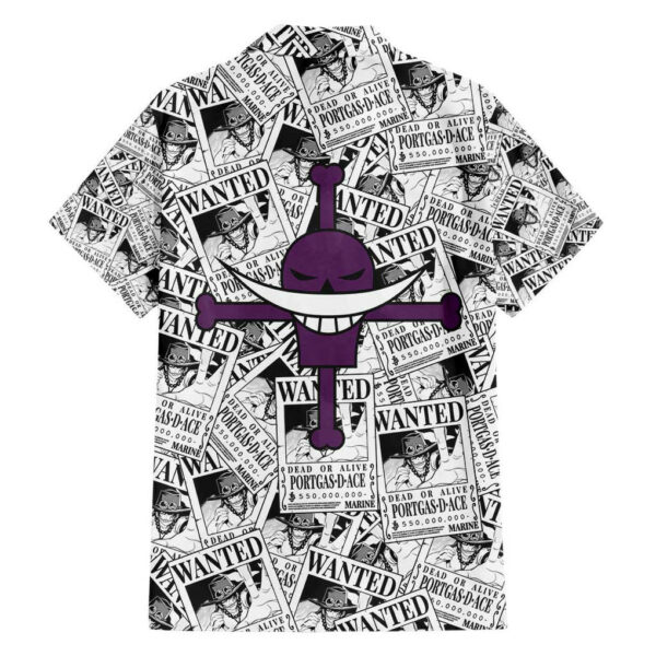 Portgas D Ace Wanted One Piece Hawaiian Shirt Anime 2.jpg