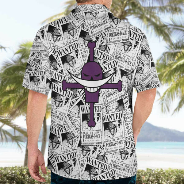 Portgas D Ace Wanted One Piece Hawaiian Shirt Anime 4.jpg