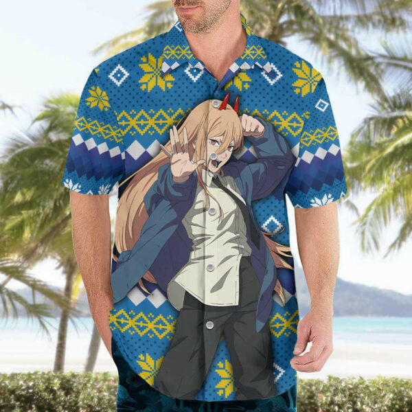 Power Chainsaw Man Hawaiian Shirt Anime Mix Christmas 3.jpg